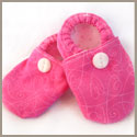 Pink baby booties